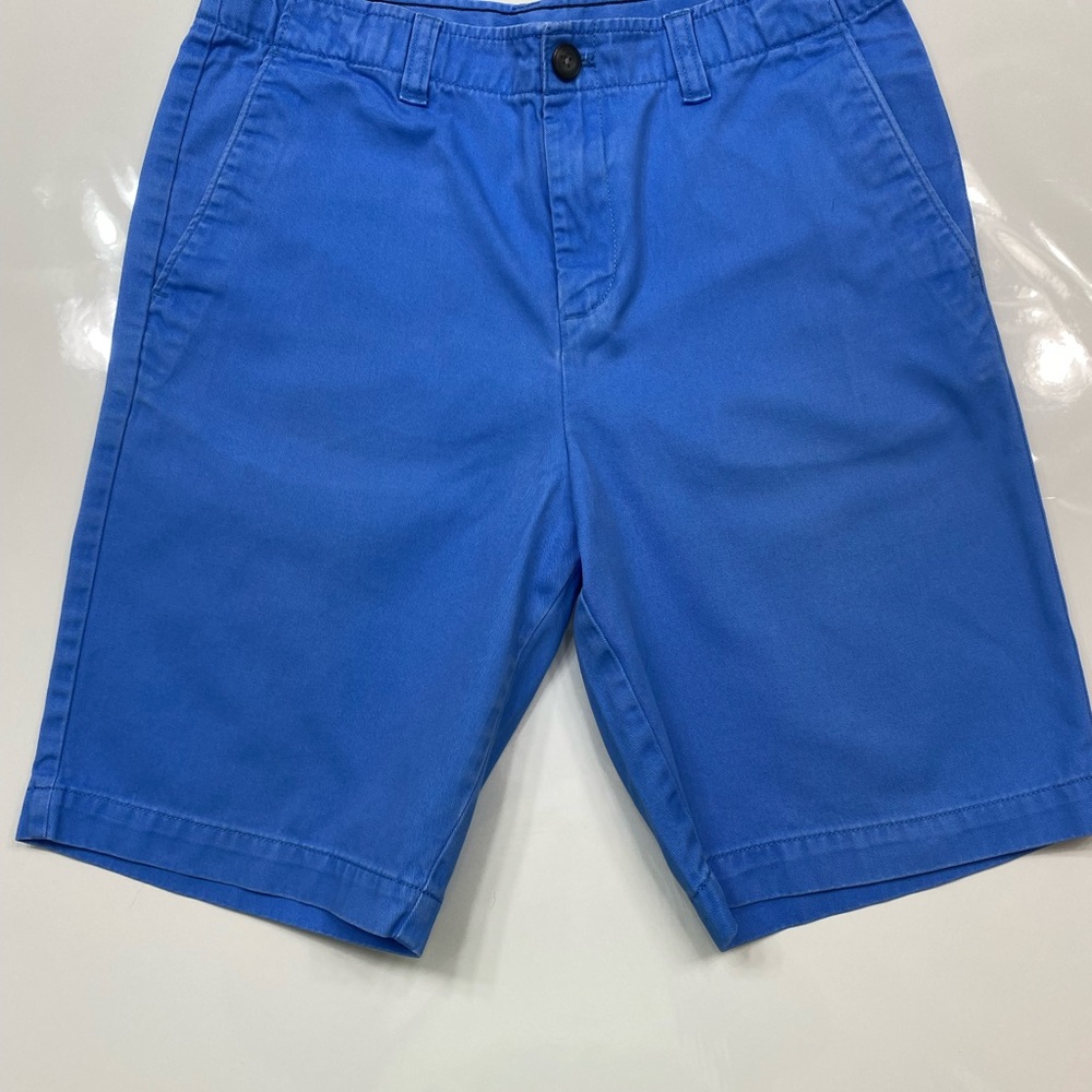 Lands’ End Boy’s 16 Blue Adjustable Waist,  Flat Front Shorts.